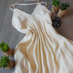 🔆🔆 HP 🔆🔆Lulus Hippie Hippie Chic Cream Maxi Dress